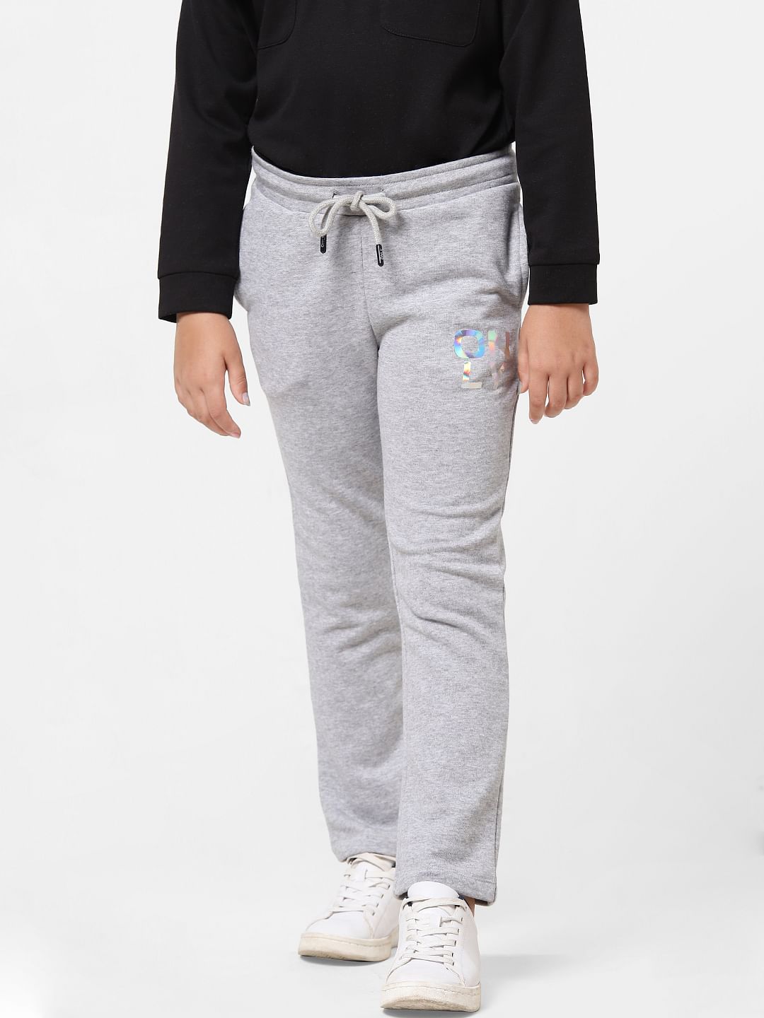 Grey Mid Rise Pants