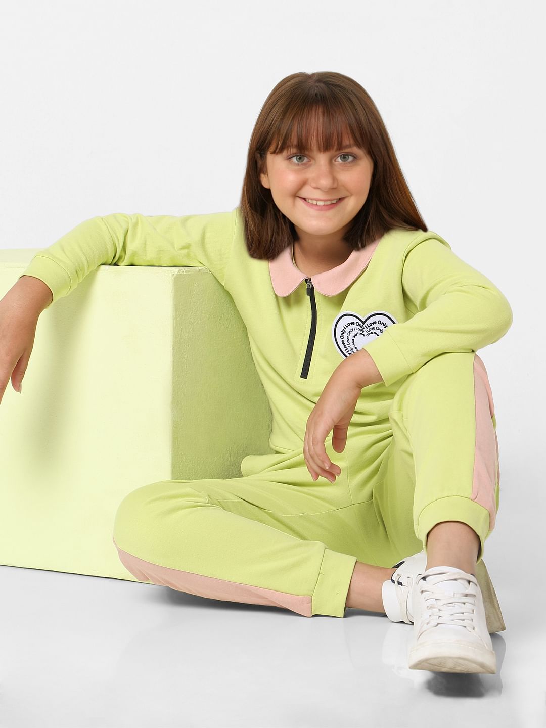 Green Printed Co-Ord Sweatshirt