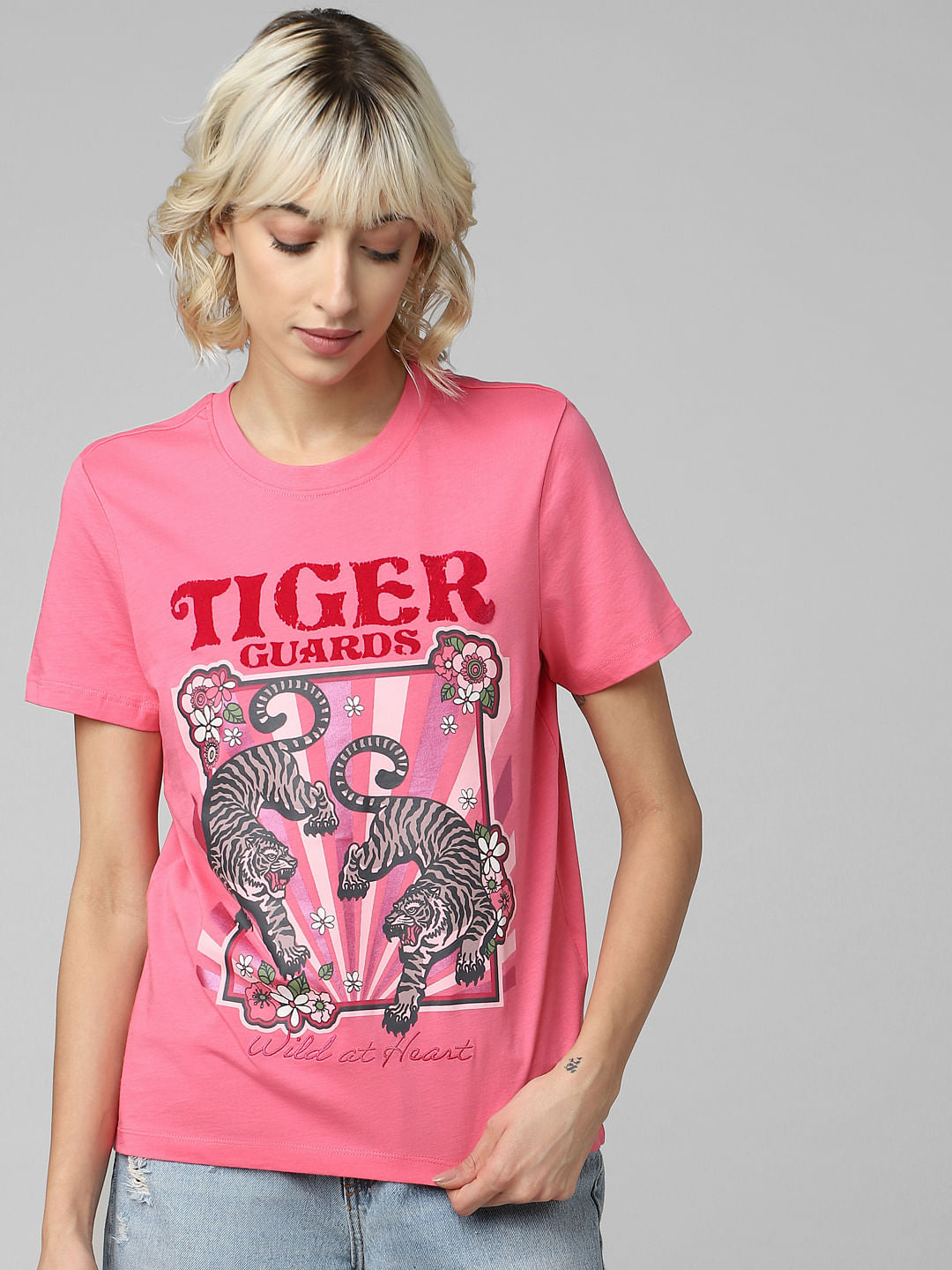 Pink Graphic Print T-Shirt