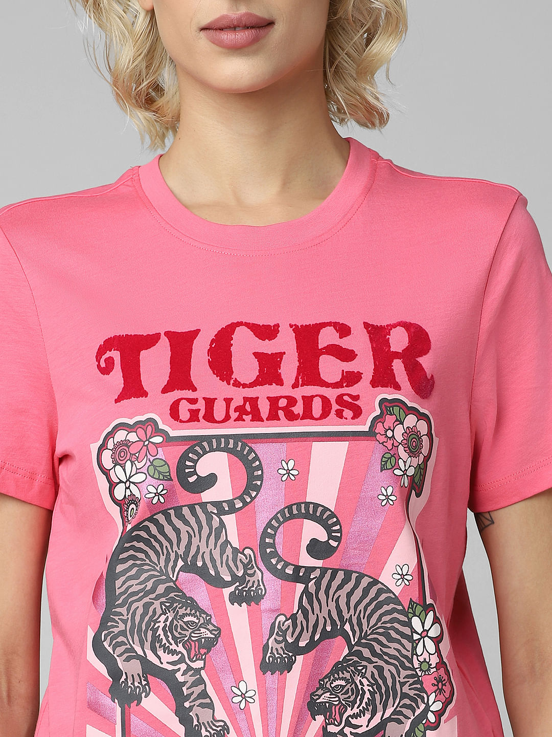 Pink Graphic Print T-Shirt