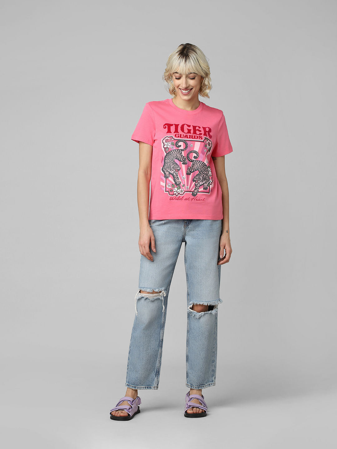 Pink Graphic Print T-Shirt