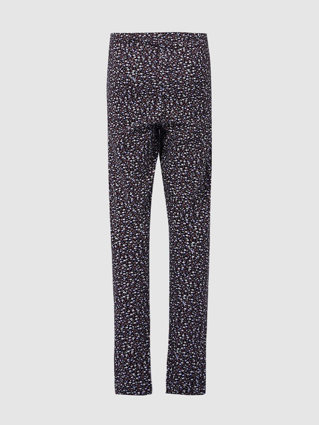 Girls Pack Of 2 Leggings - Printed & Solid