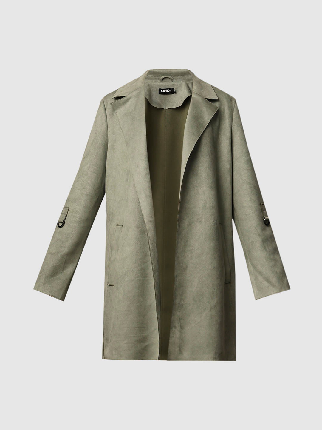 Green Faux Suede Coat