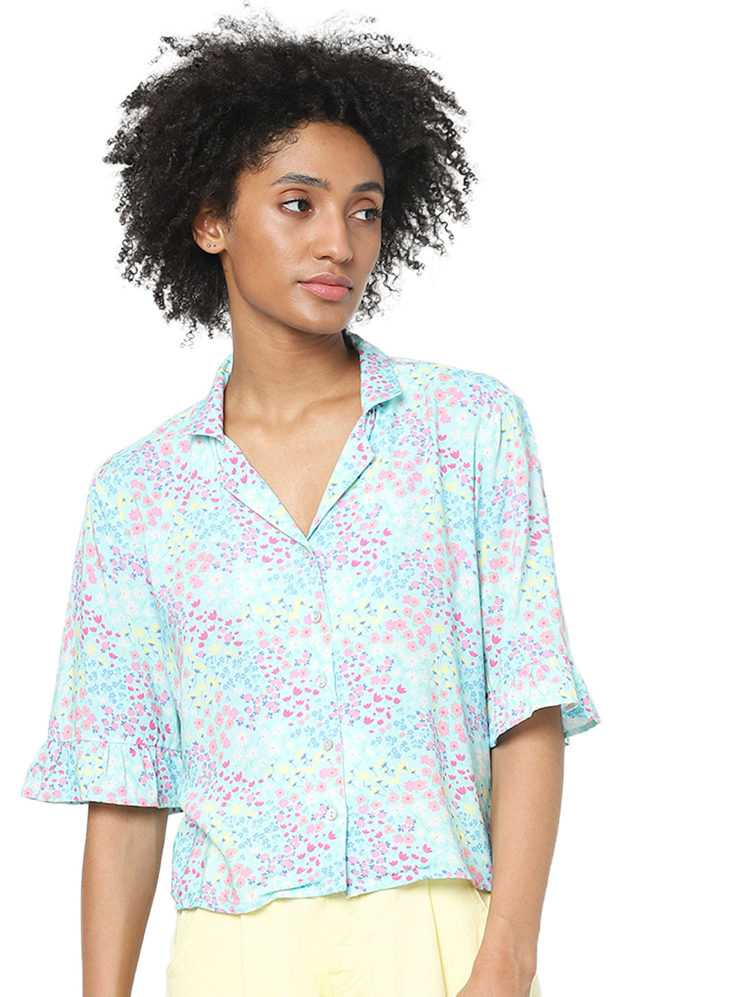 Blue Floral Resort Shirt