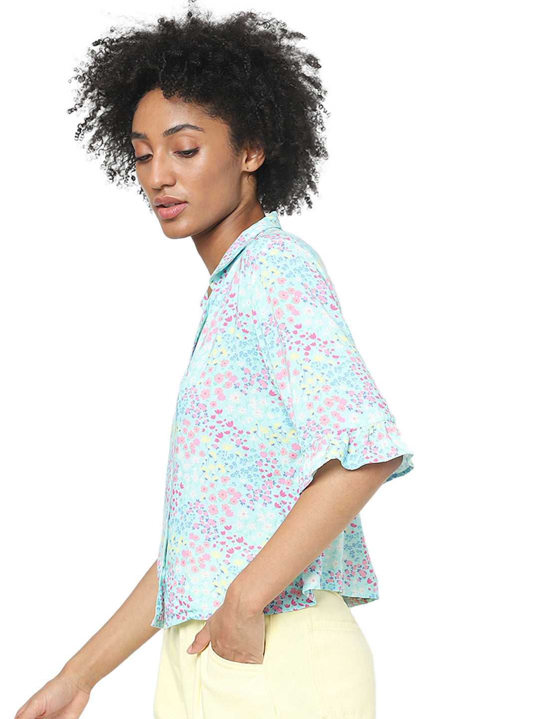 Blue Floral Resort Shirt