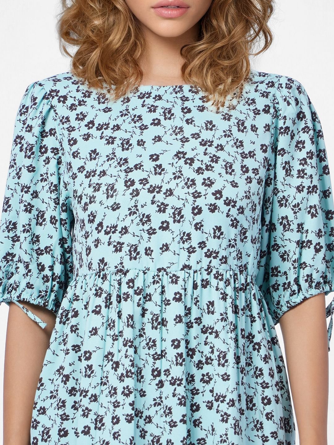 Green Floral Mini Dress