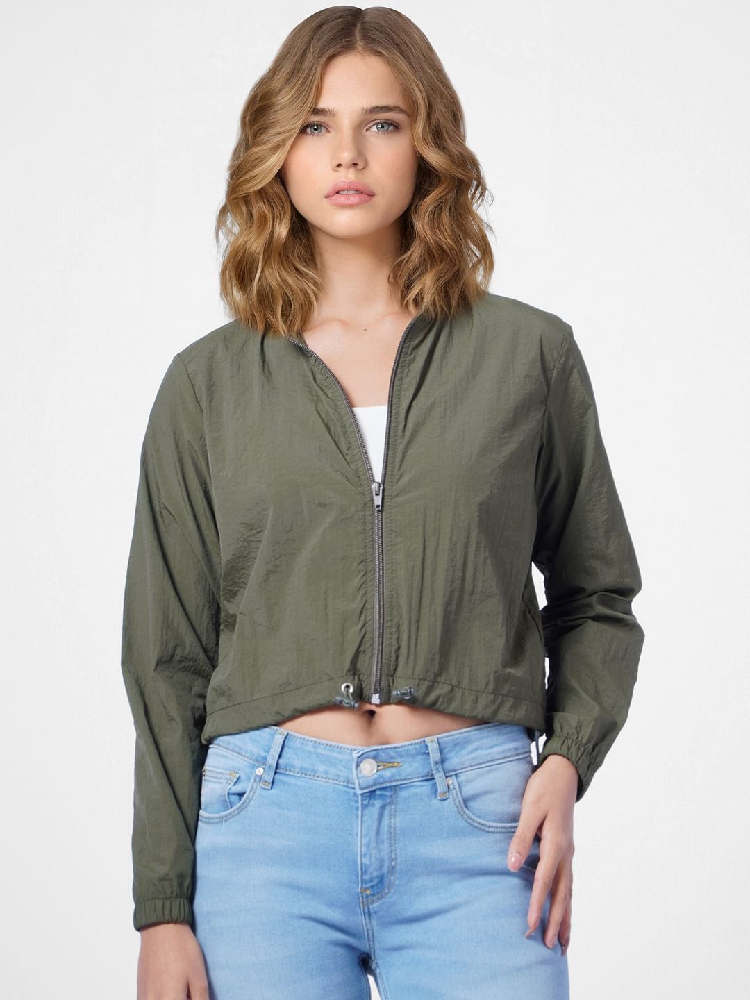 Green High Neck Jacket