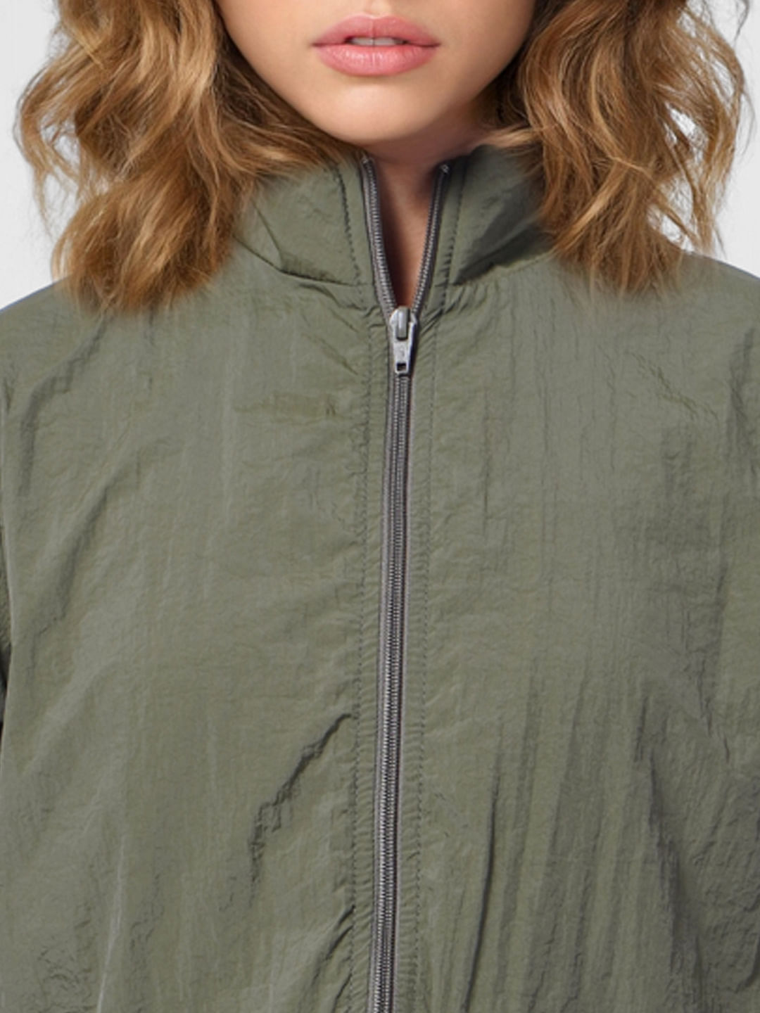 Green High Neck Jacket