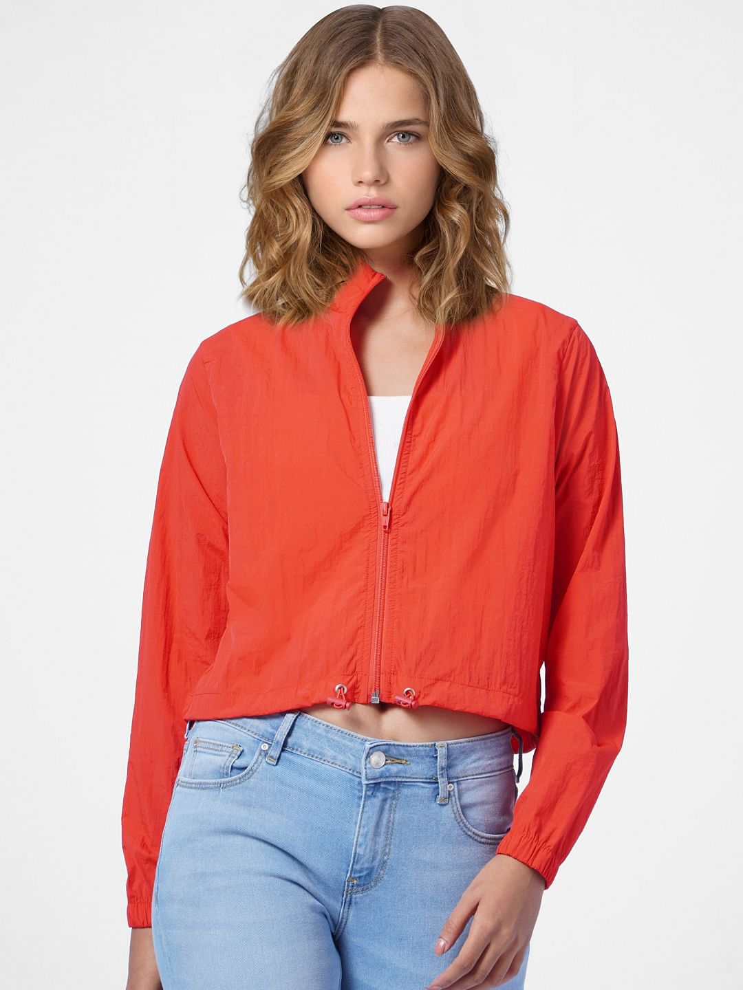 Red High Neck Jacket