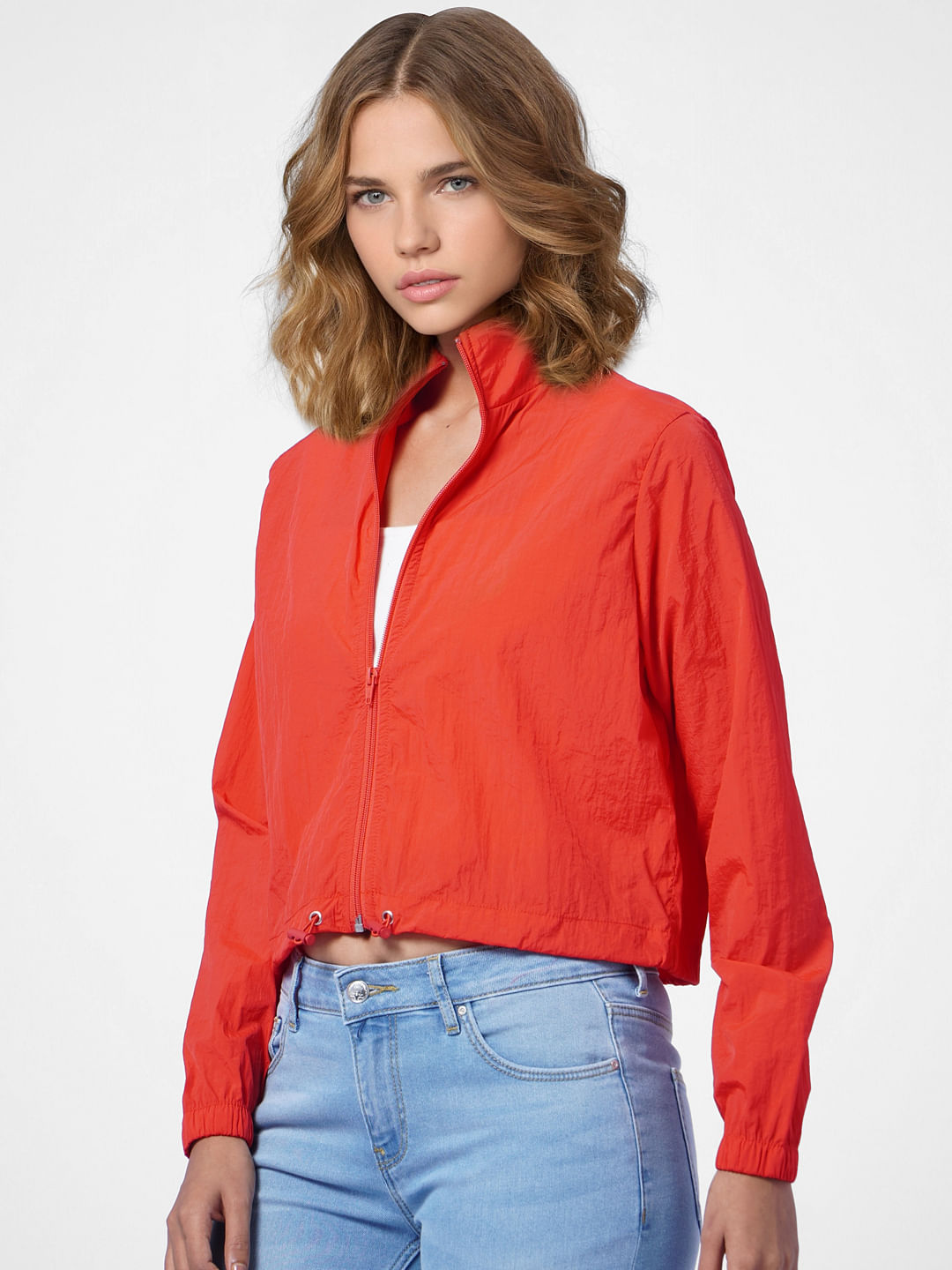 Red High Neck Jacket