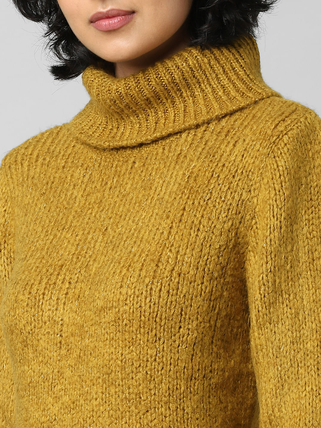 Brown Roll Neck Pullover