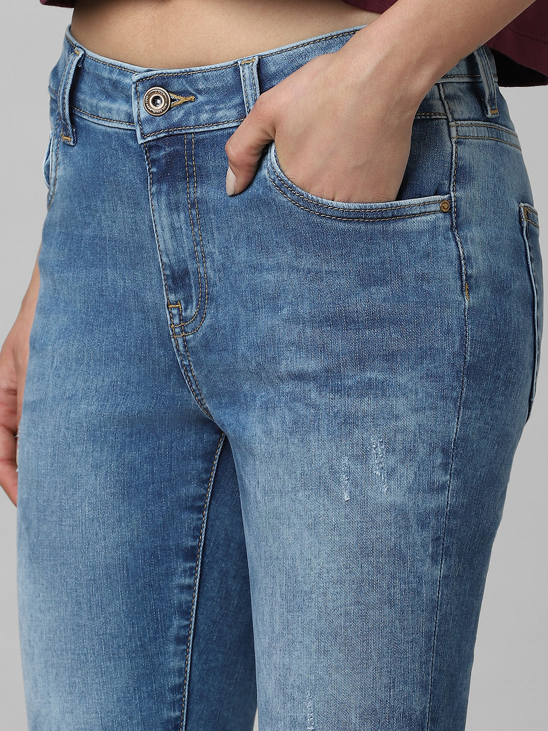 Blue Washed Skinny Jeans