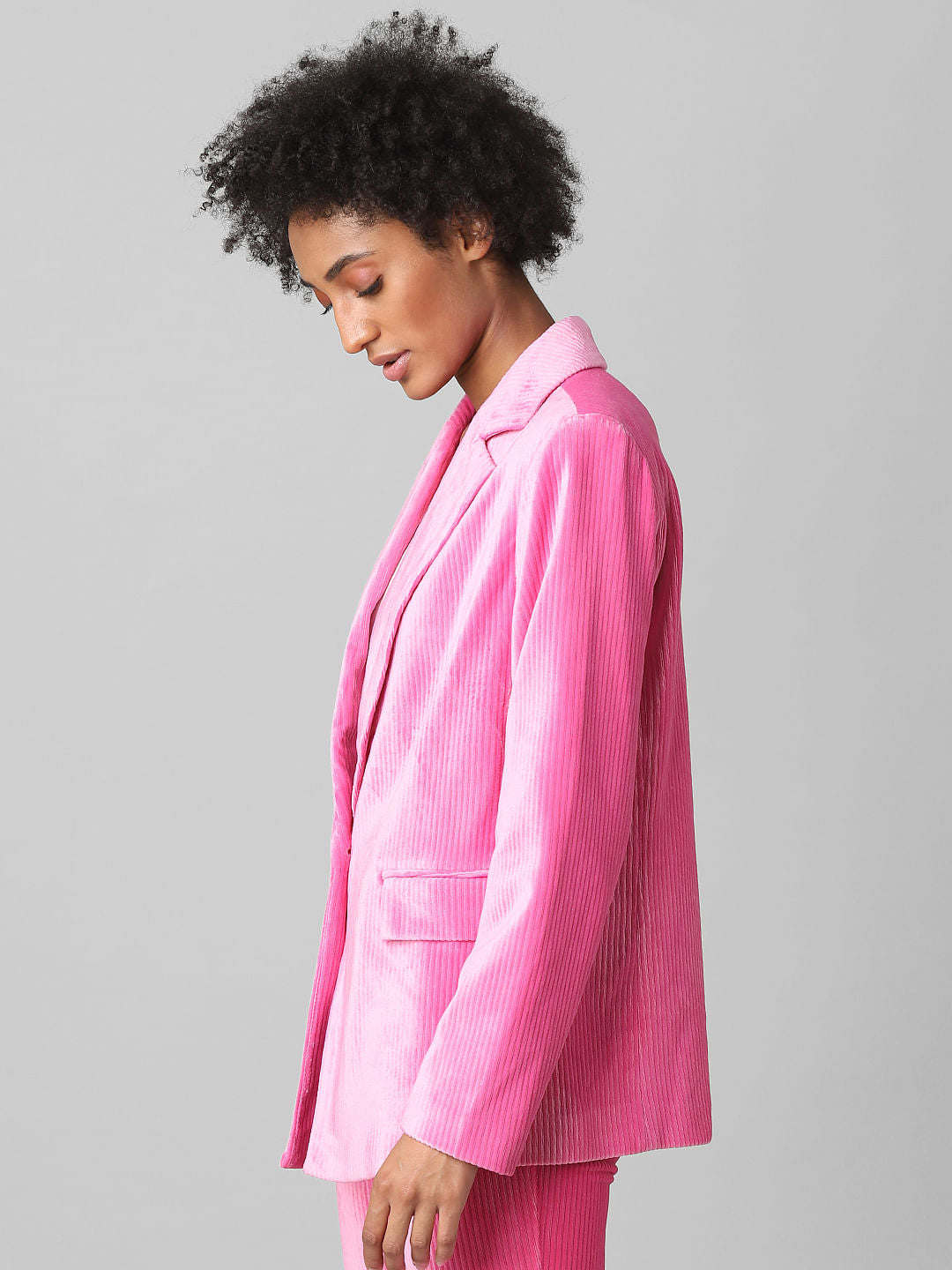 Pink Corduroy Co-Ord Blazer