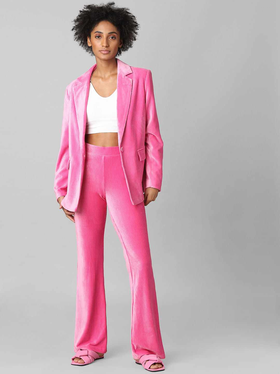 Pink Corduroy Co-Ord Blazer