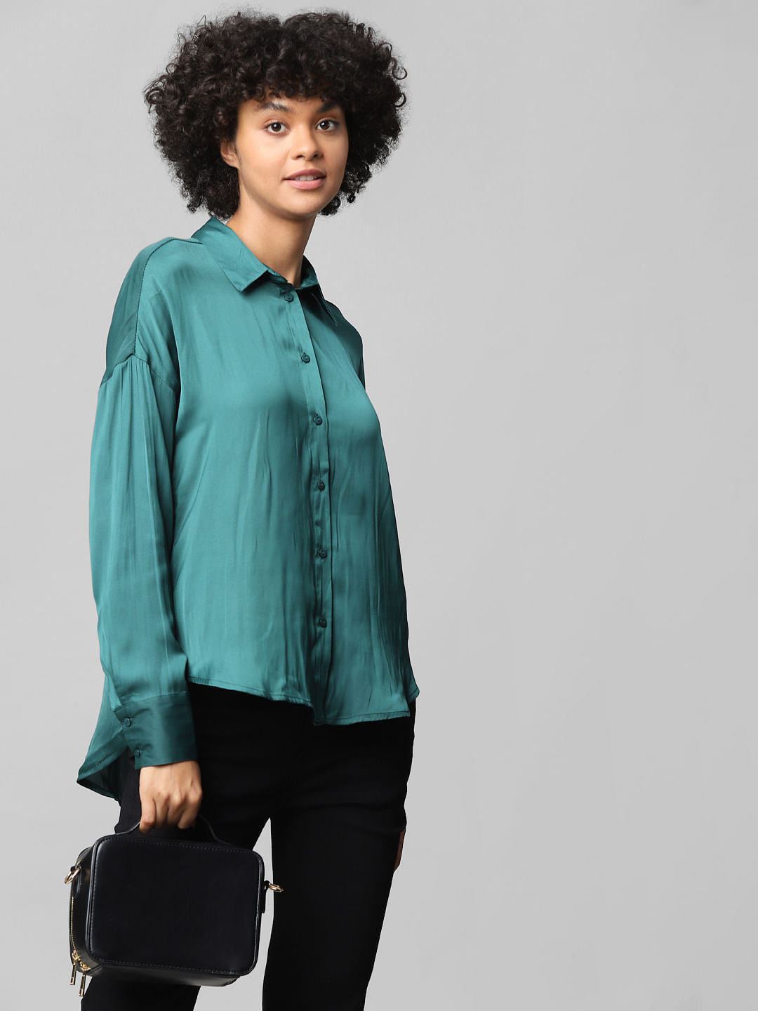 Green Satin Shirt