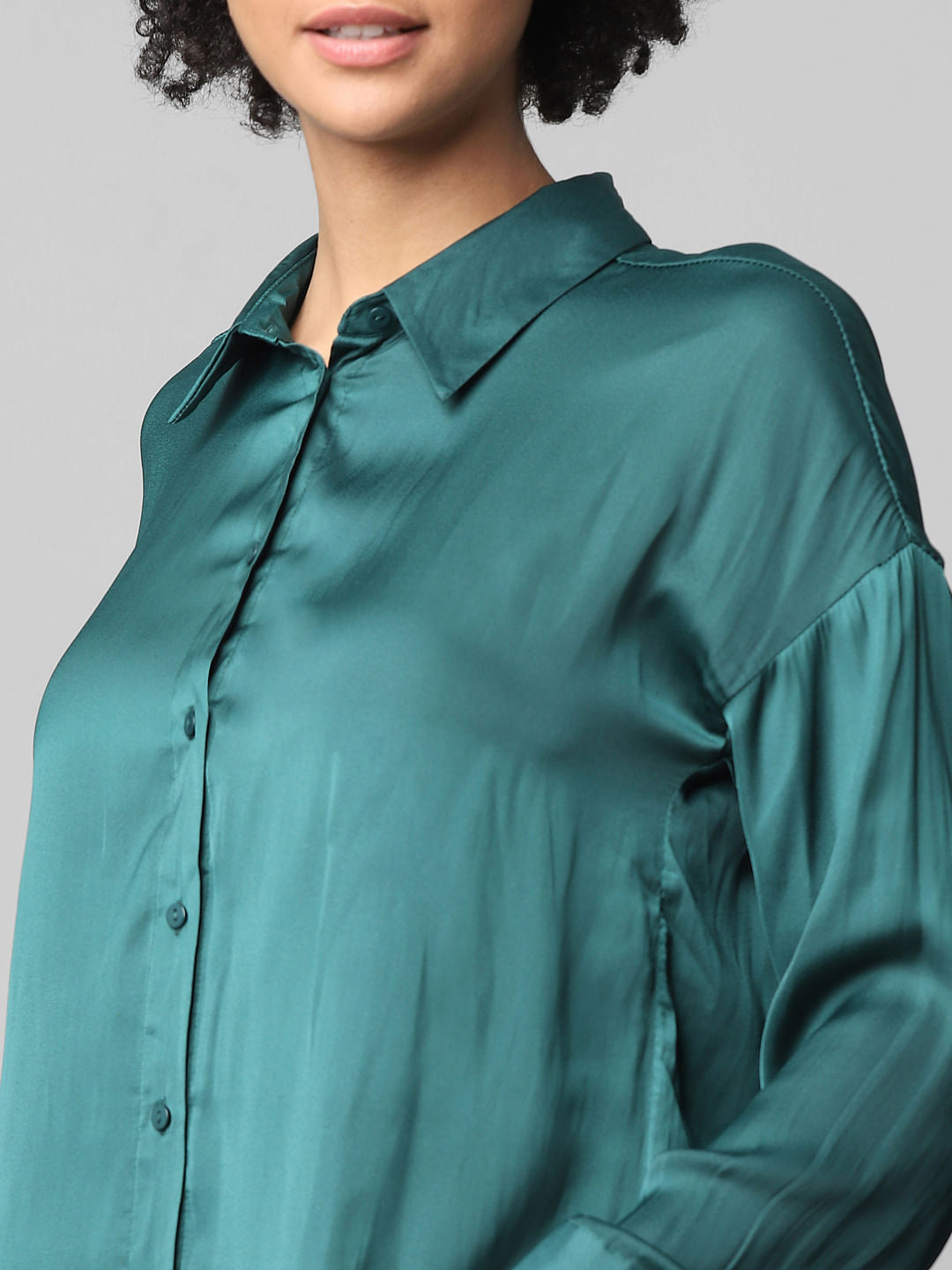 Green Satin Shirt