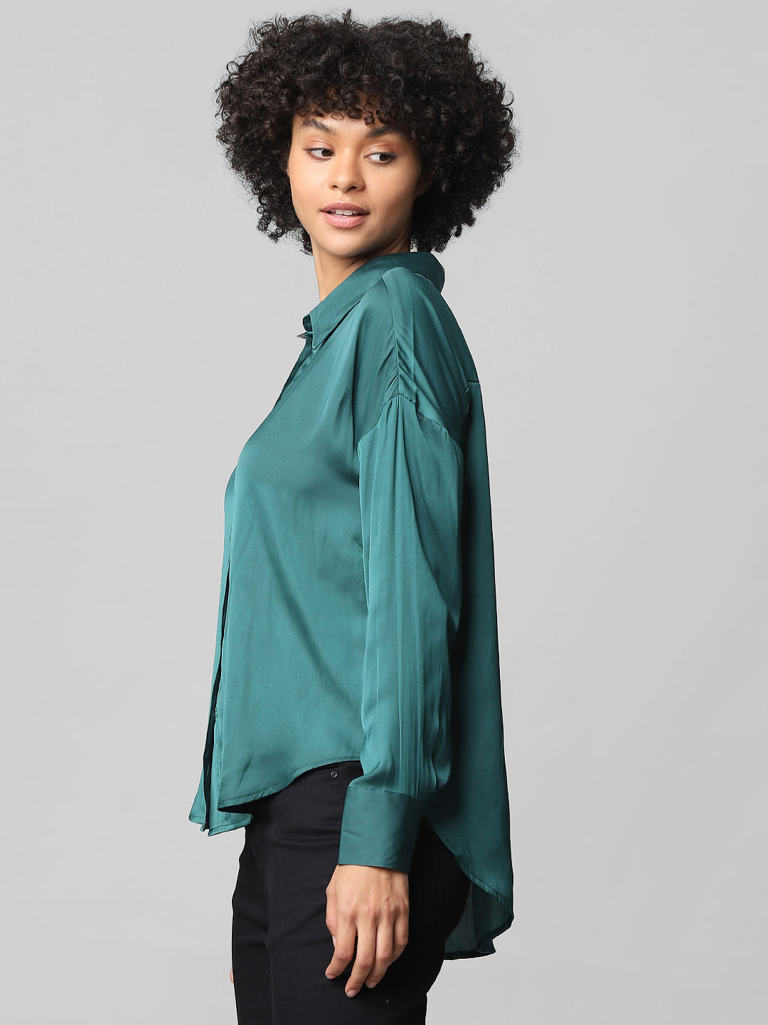 Green Satin Shirt