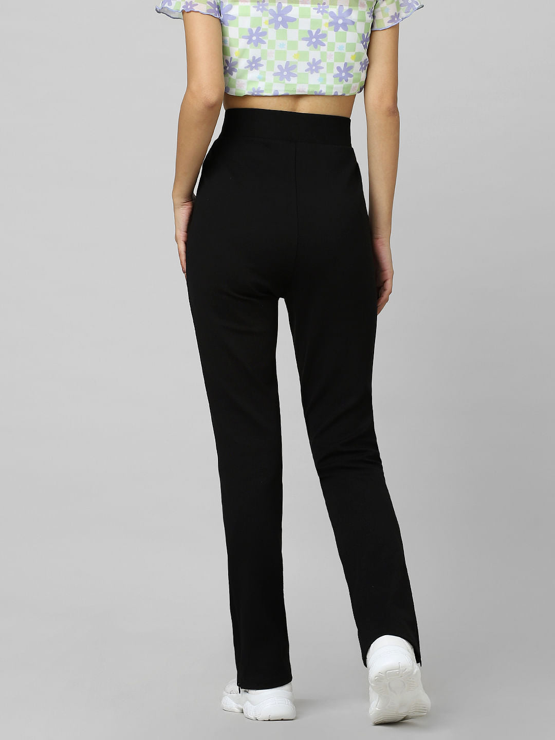 Black High Rise Flared Leggings