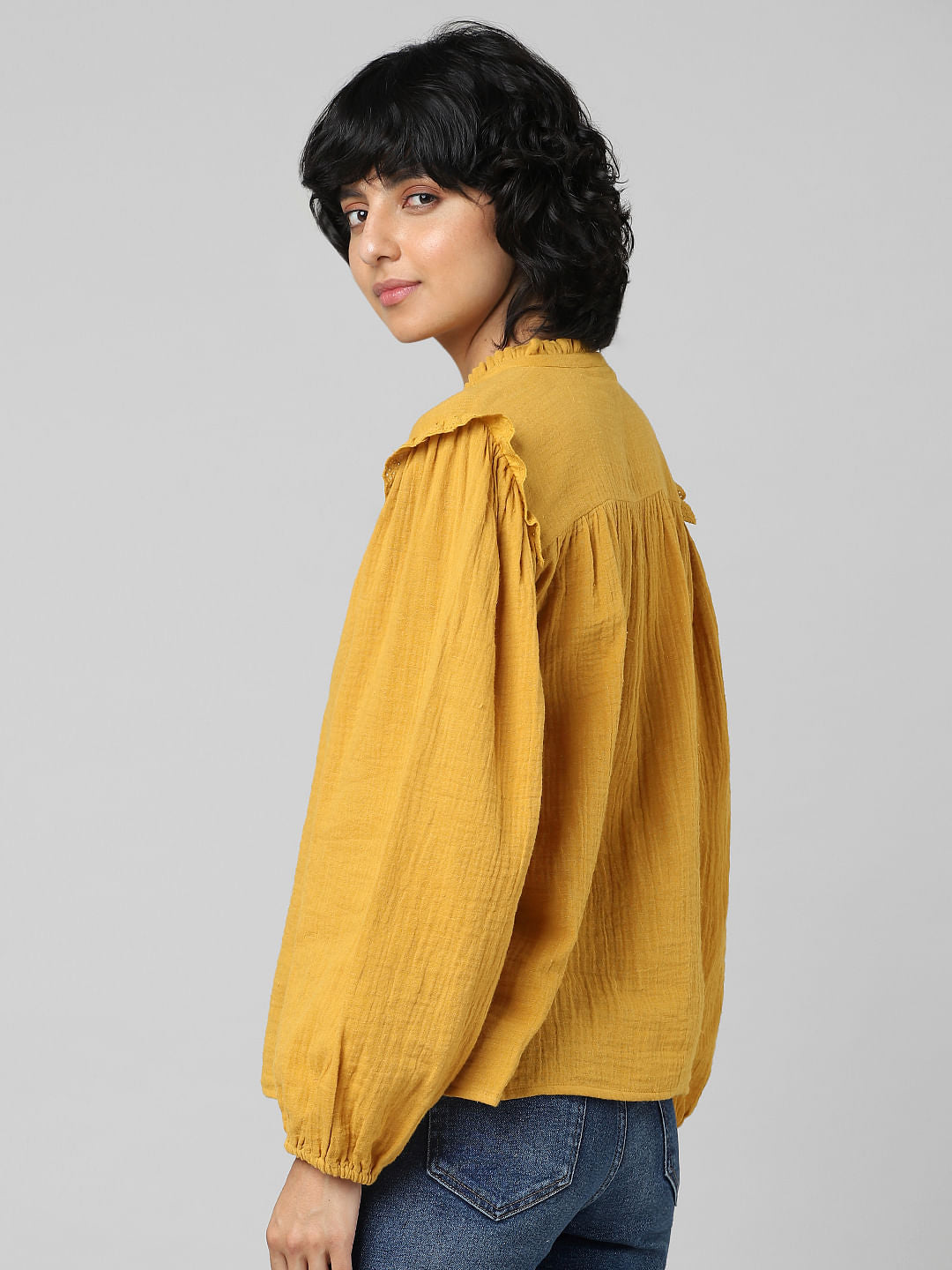 Brown Lace Insert Top