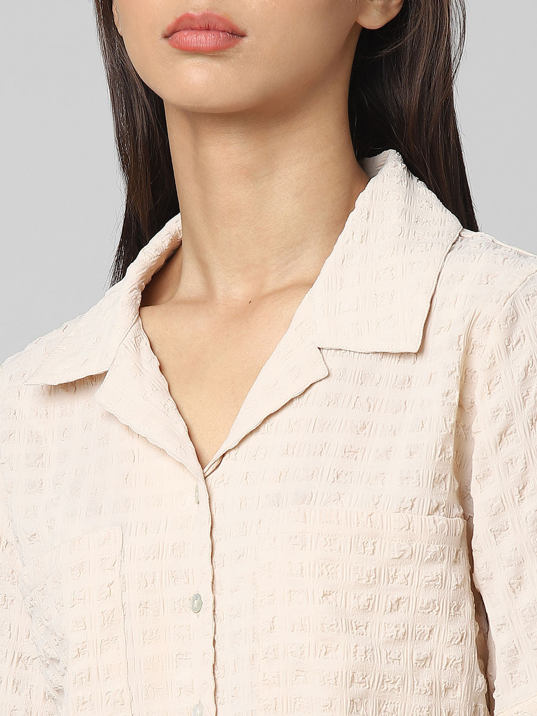 Pink Cropped Utility Shirt