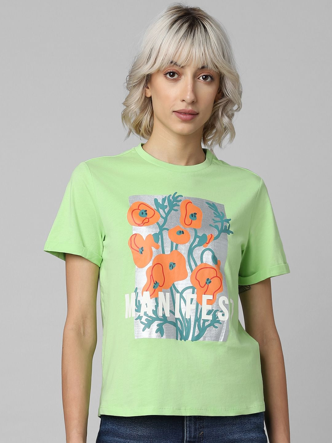 Green Graphic Print T-Shirt