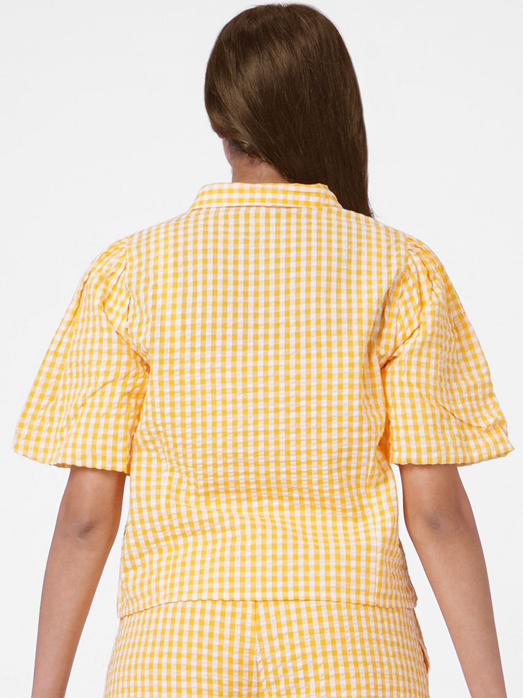 Yellow Check Co-Ord Shirt
