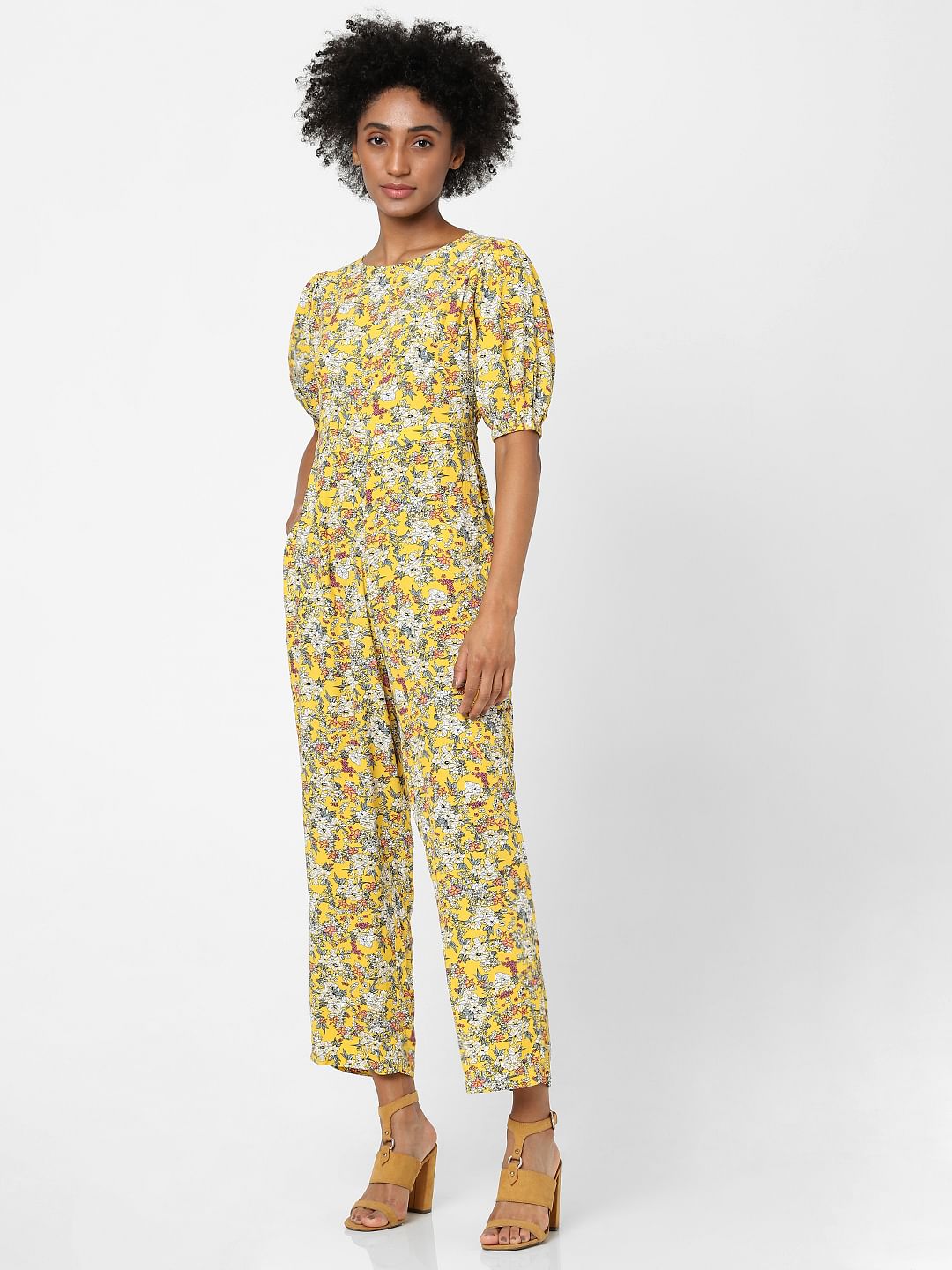 Yellow Floral Jumpsuit