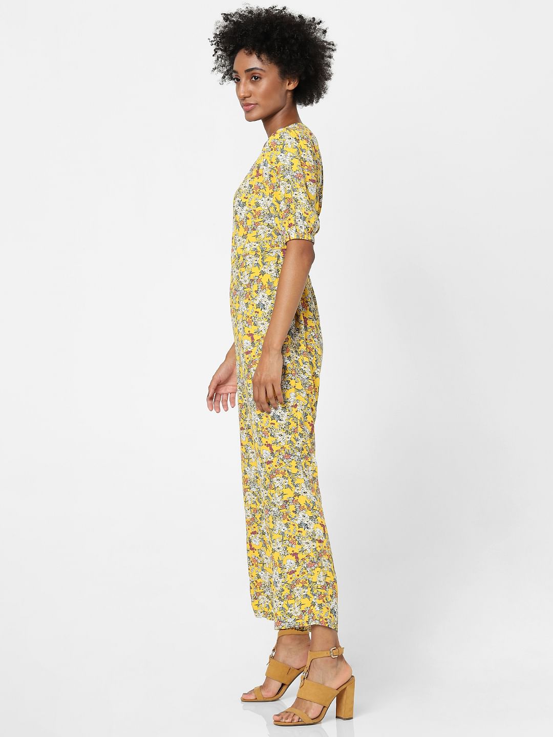 Yellow Floral Jumpsuit