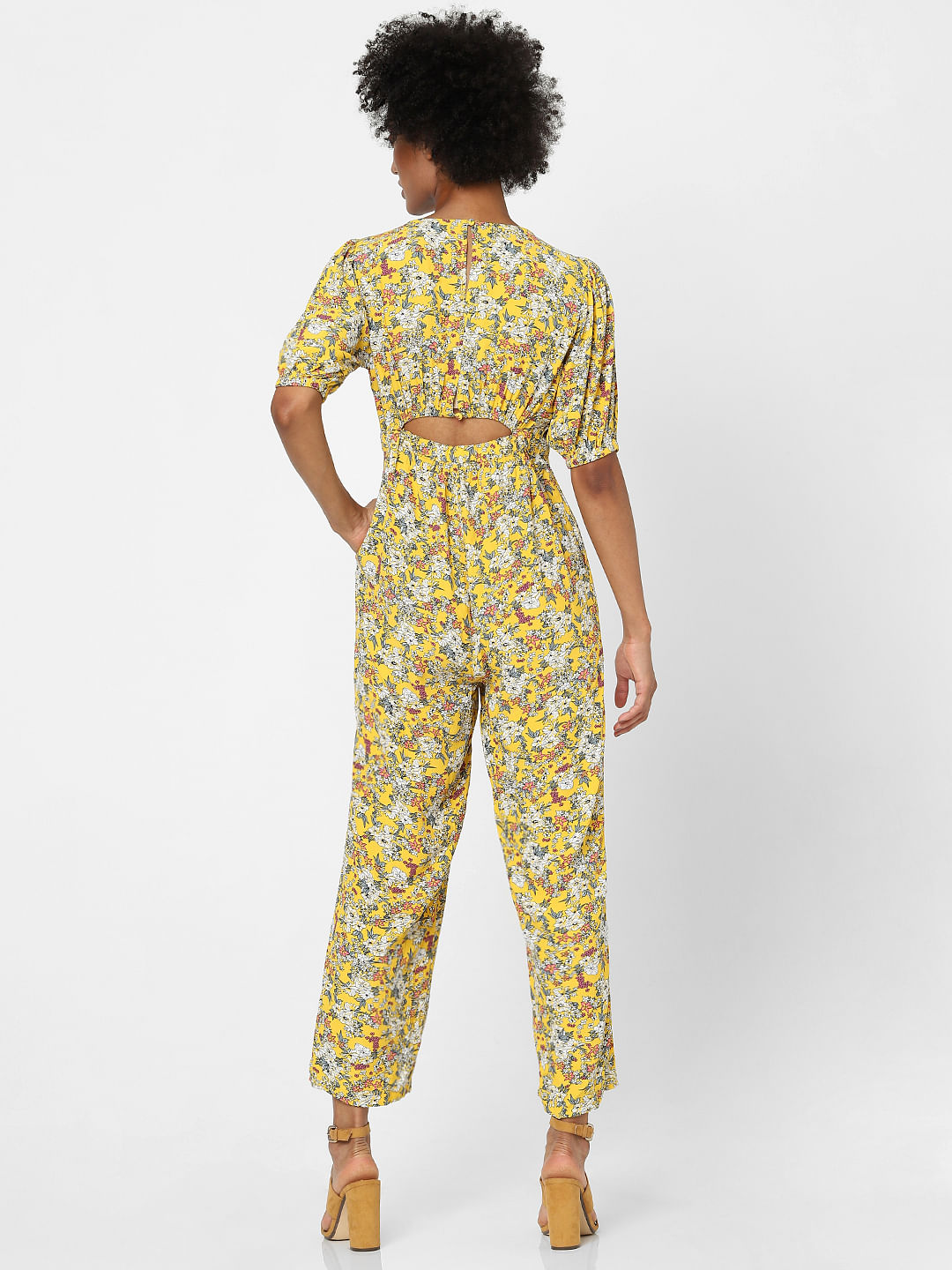 Yellow Floral Jumpsuit