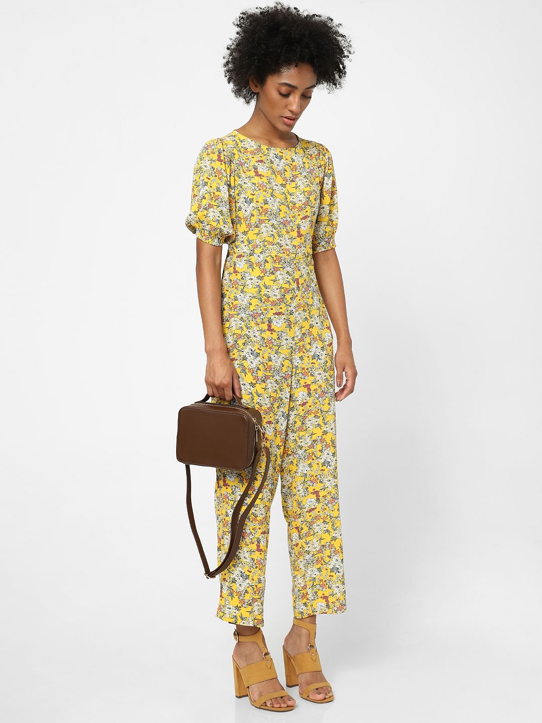 Yellow Floral Jumpsuit
