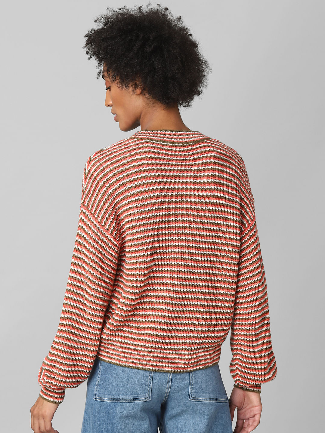 Pink Structured Knit Pullover