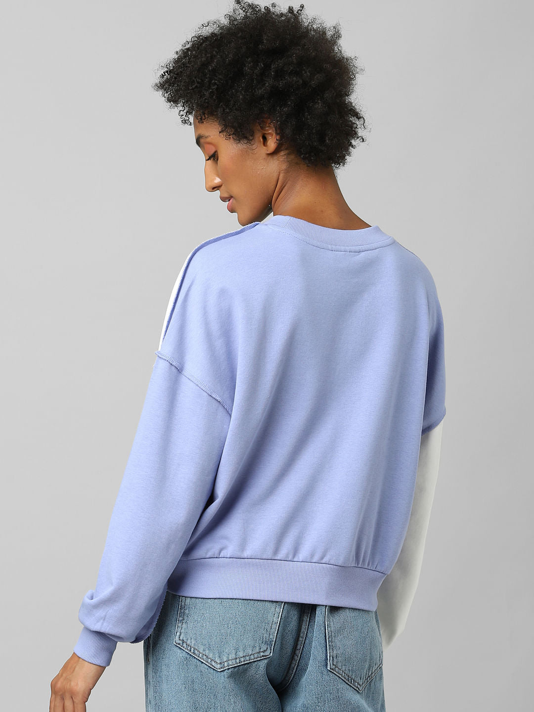 Purple Colourblocked Sweatshirt