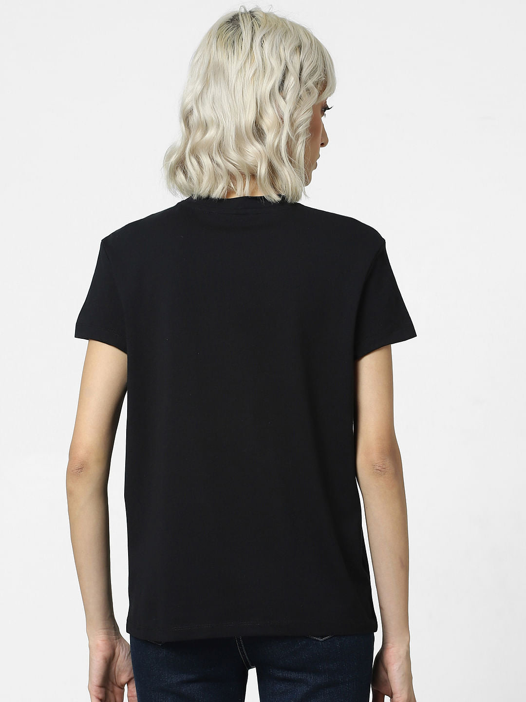 Black Typographic Print T-Shirt