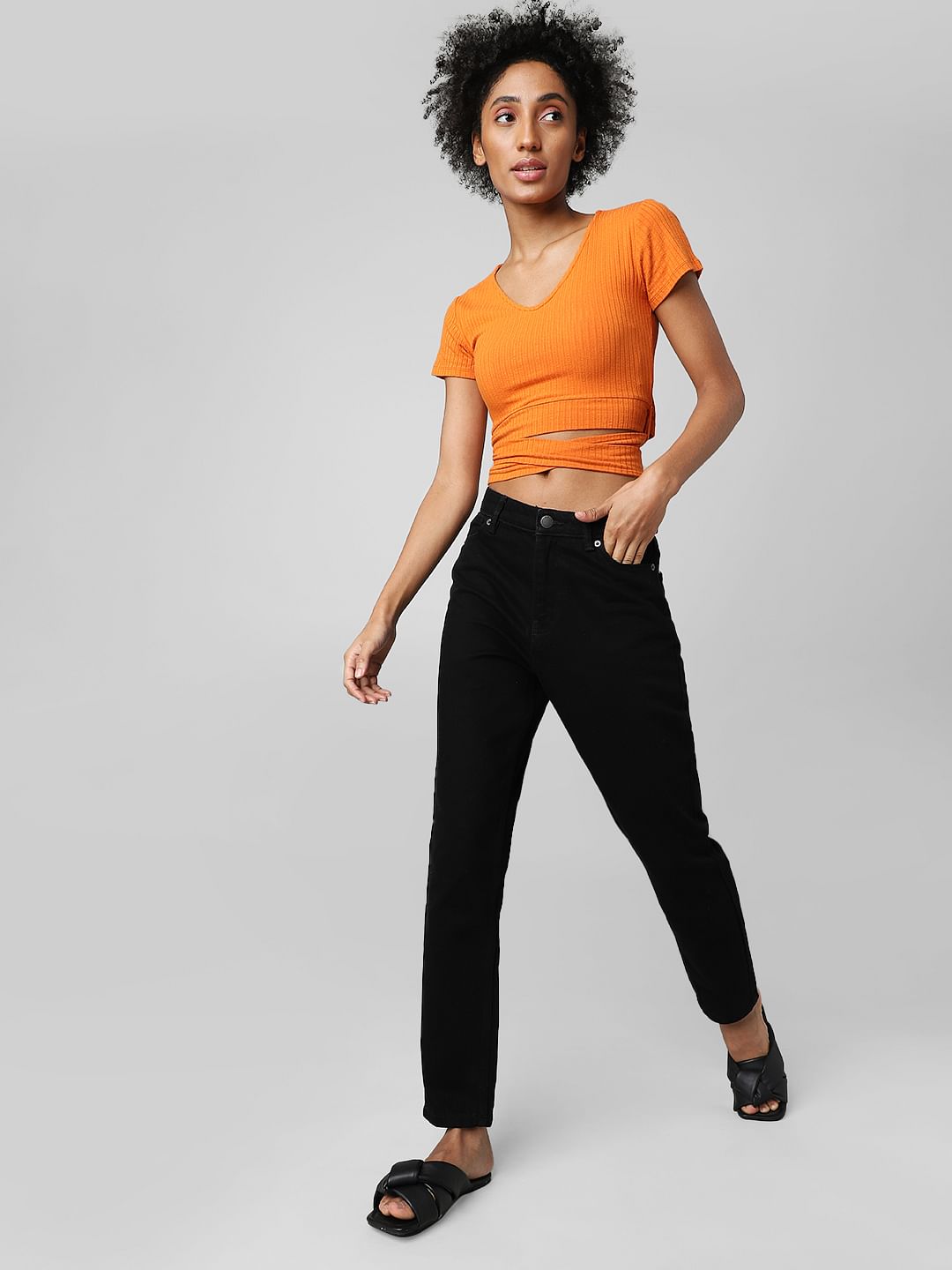 Black High Rise Mom Jeans