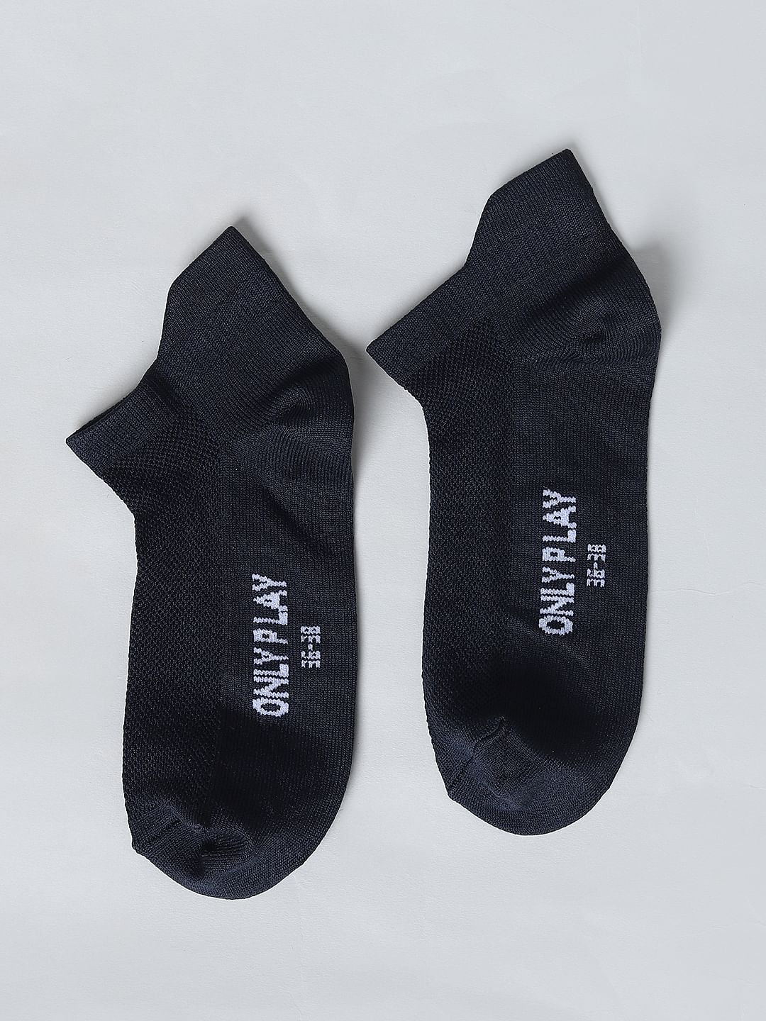 Play Navy Blue Logo Print Socks