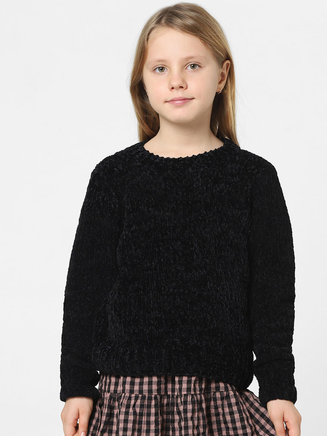 Girls Black Pullover