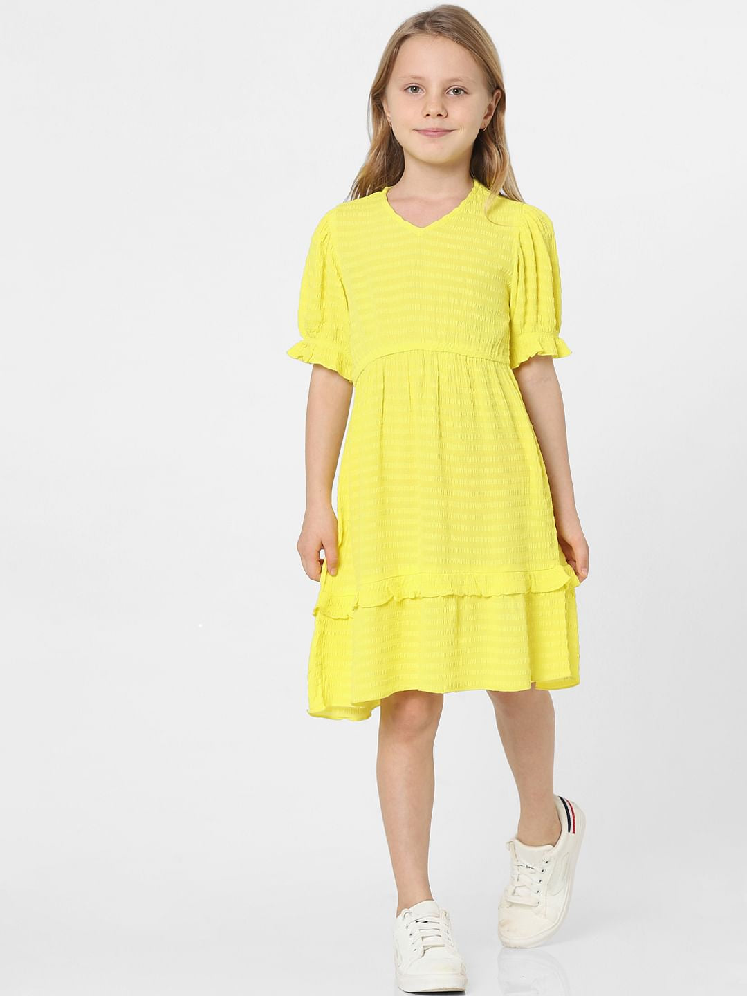 Yellow Fit & Flare Dress