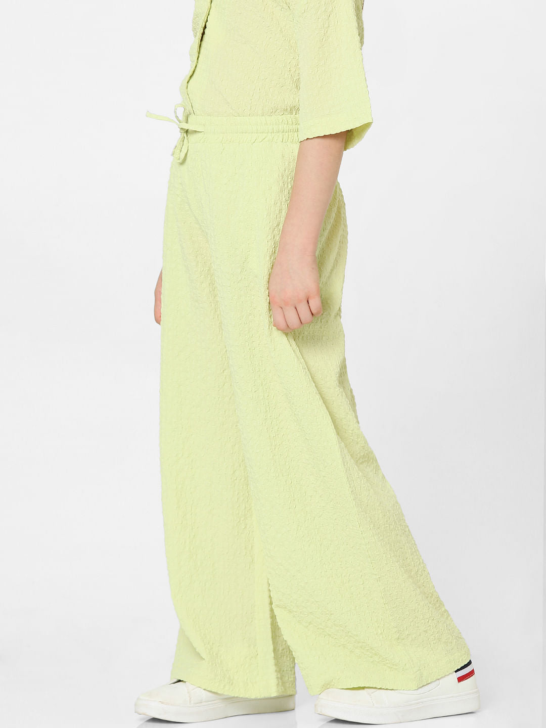 Girls Green Mid Rise Co-Ord Pants