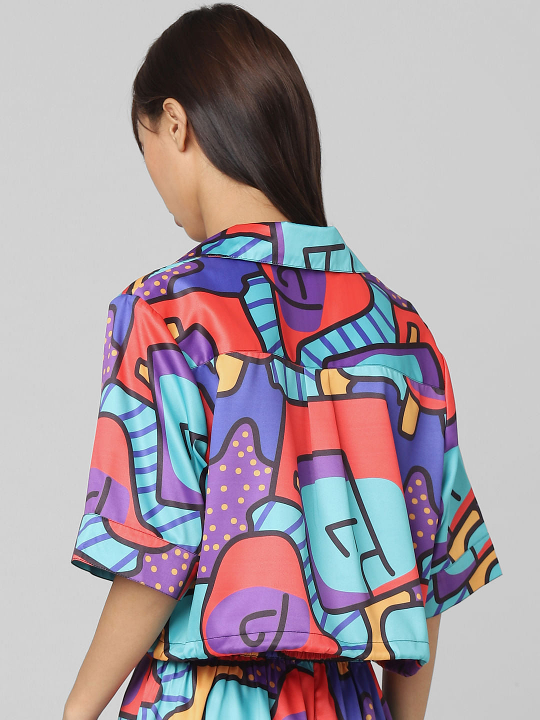 Red Abstract Print Co-Ord Shirt