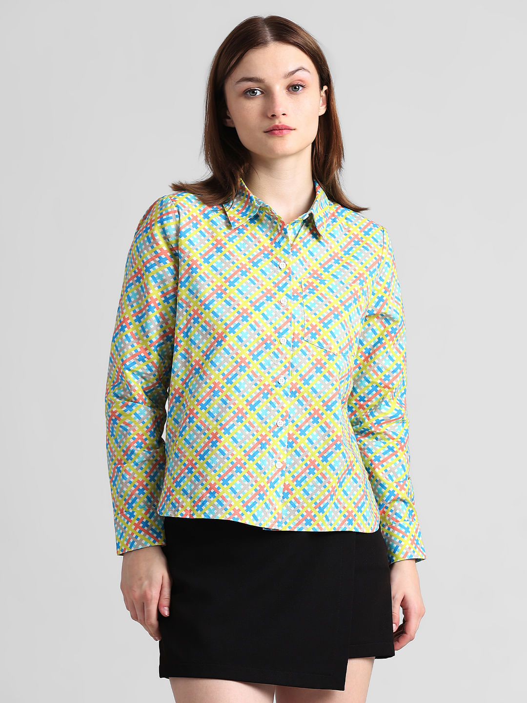 Multi-Colour Printed Cotton Shirt