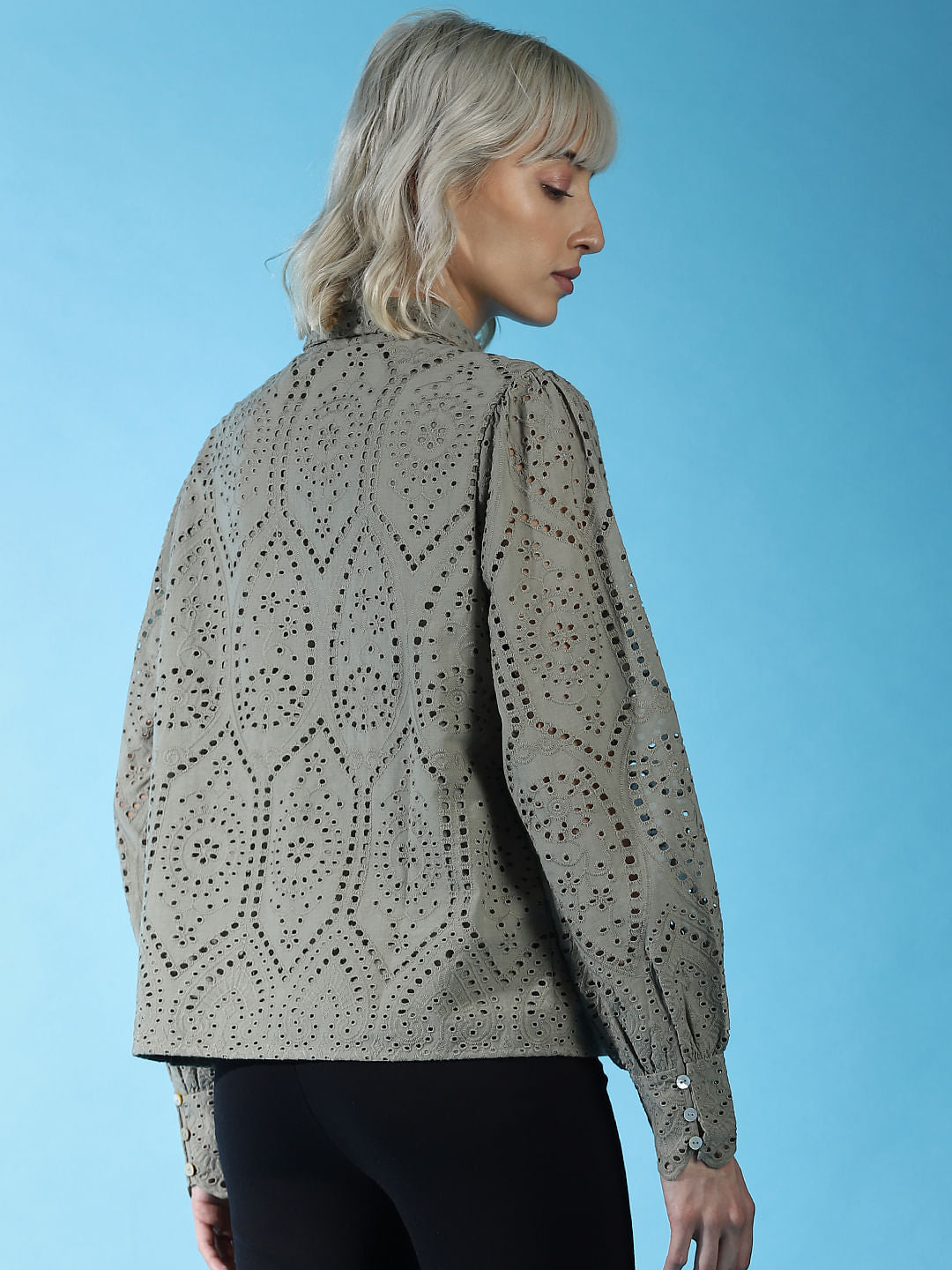 Green Schiffli Shirt