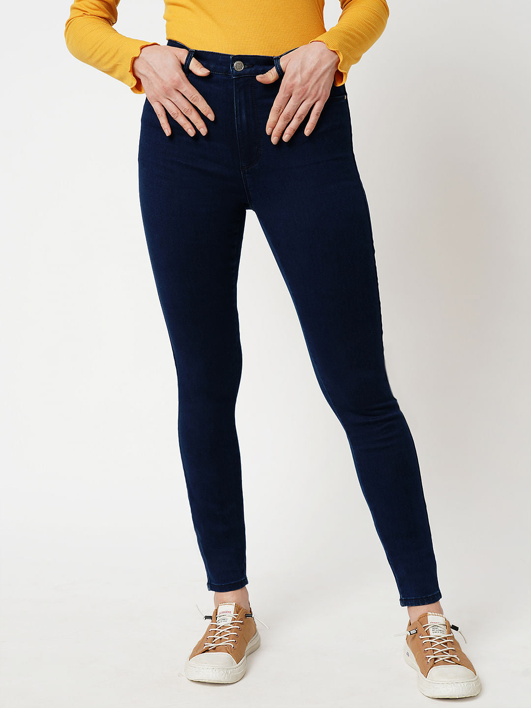 Jdy By Only Blue High Rise Flared Jeans