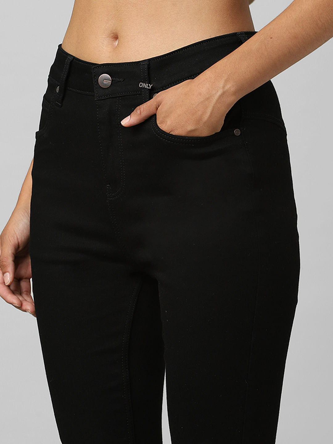 Black High Rise Skinny Jeans