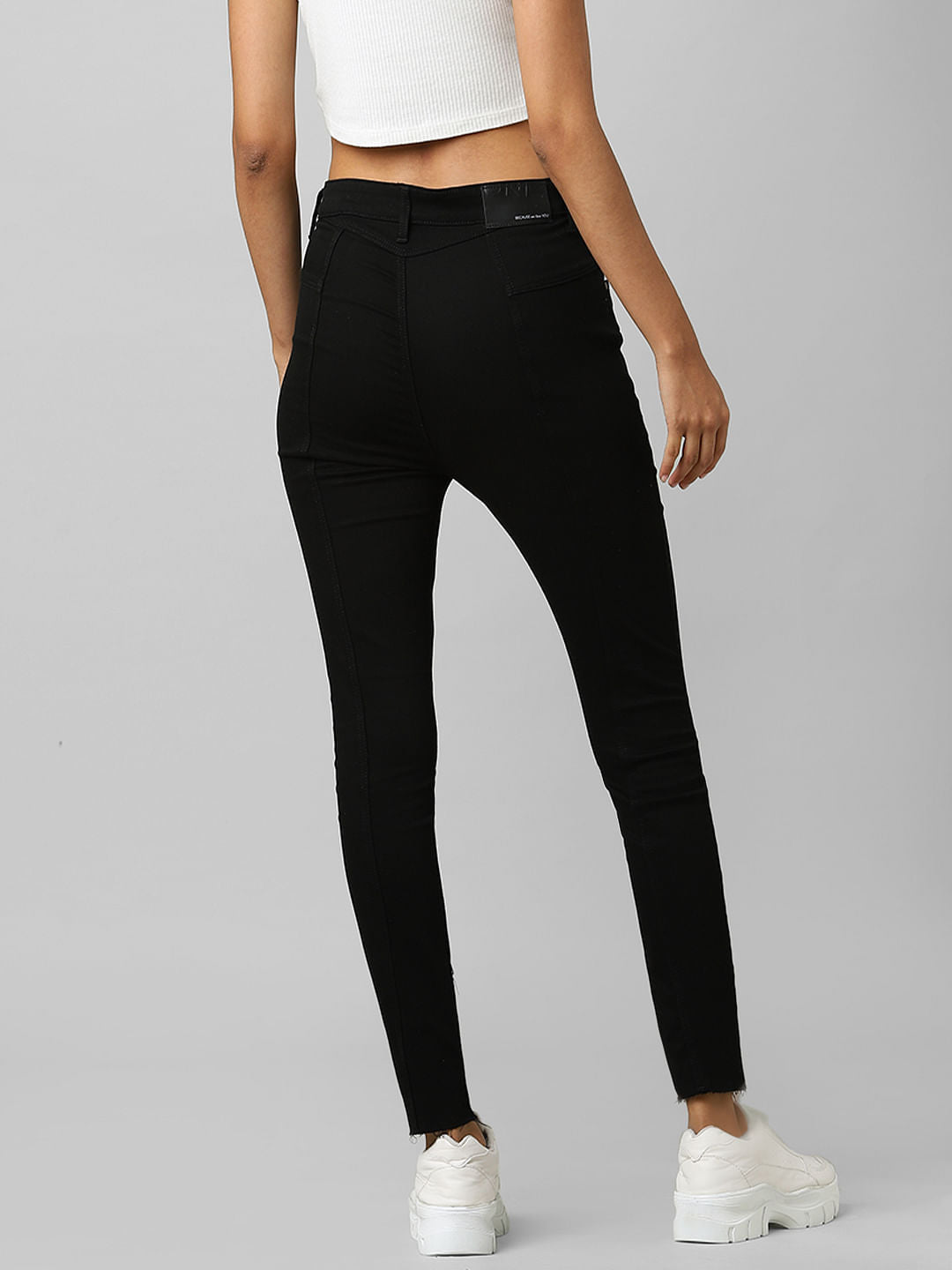 Black High Rise Skinny Jeans