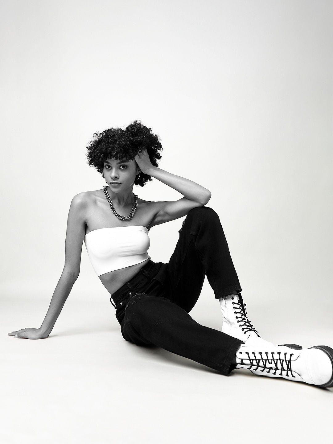 Black High Rise Ripped Mom Jeans