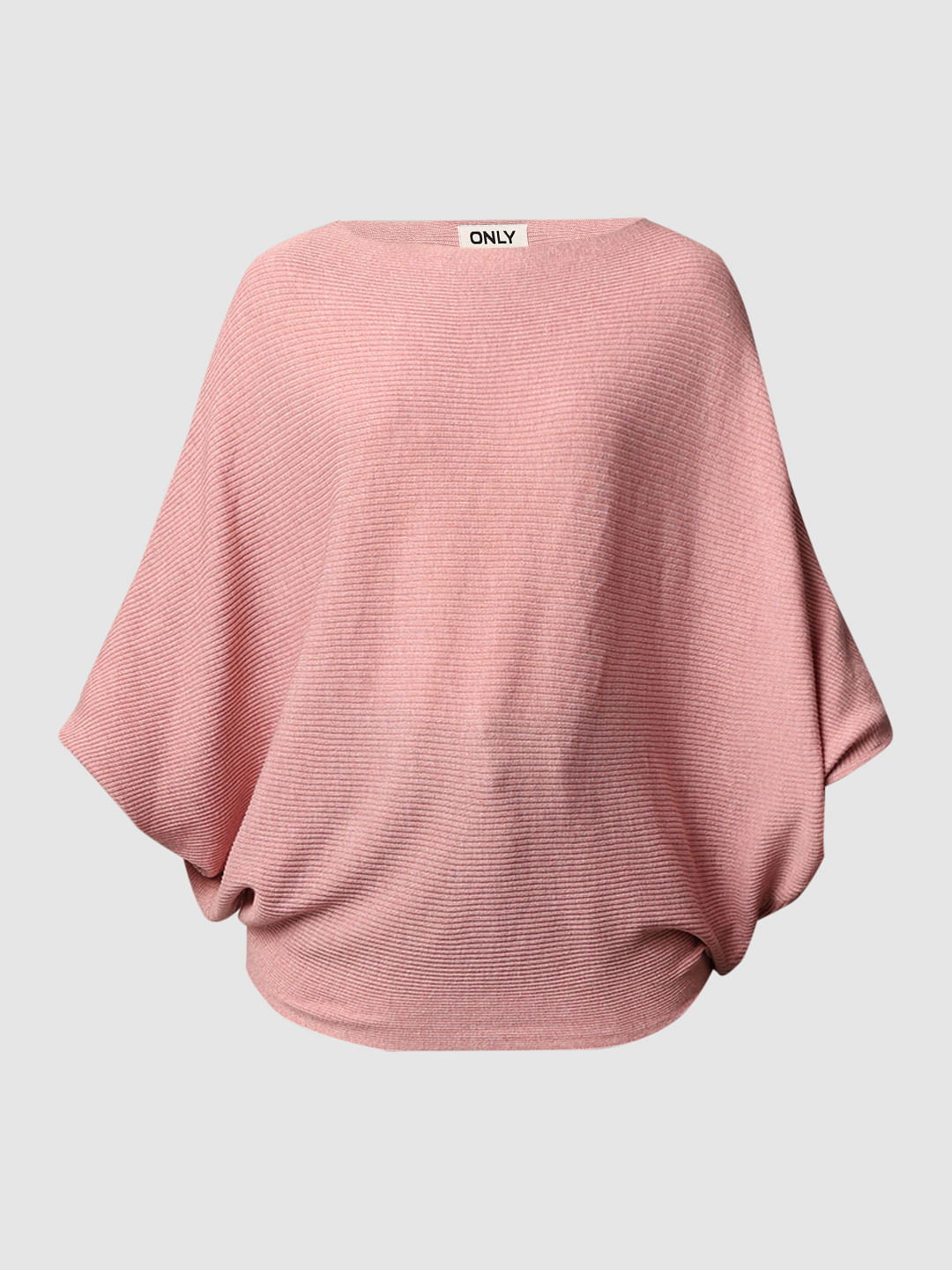 Pink Batwing Sleeves Pullover