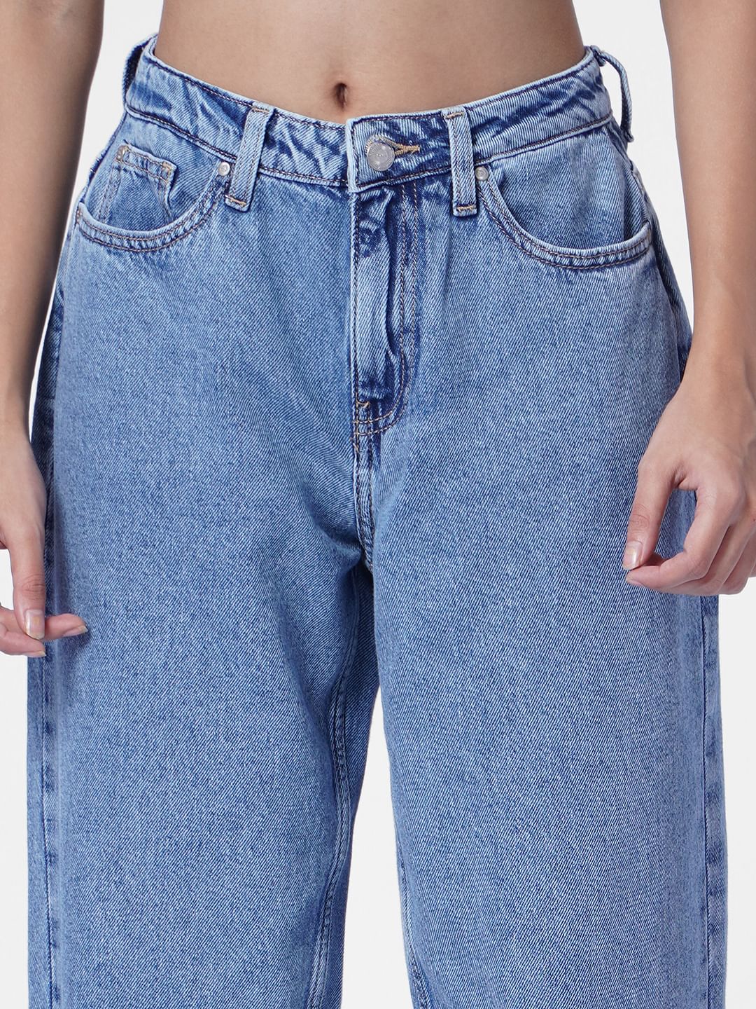 Light Blue High Rise Boyfriend Jeans