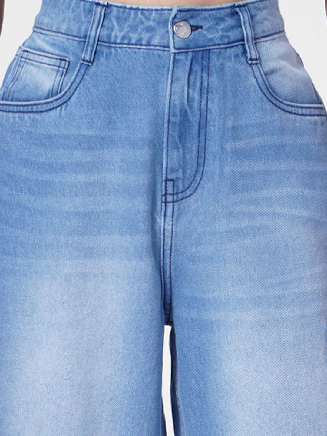 Light Blue High Rise Distressed Boyfriend Jeans