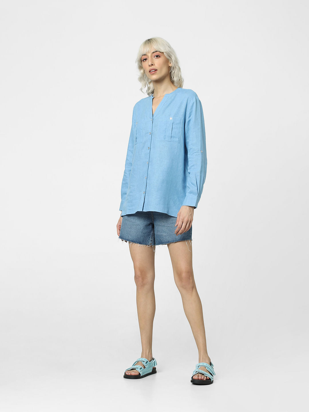 Blue Full Sleeves Top