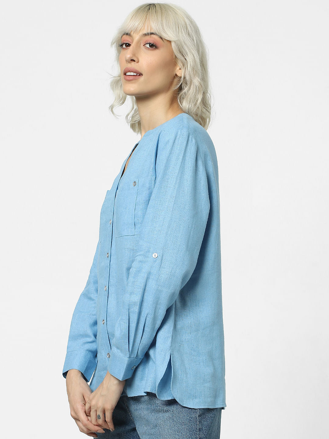 Blue Full Sleeves Top